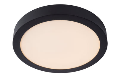 Lucide BRICE plafoniera LED, 30W 3000K dimmerabile, IP44 rotonda 30cm, Nero Opaco, illuminazione moderna per bagno
