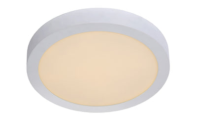 Lucide BRICE plafoniera LED da bagno, dimmerabile 30W 3000K, rotonda 300mm, IP44, finitura bianca