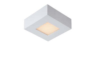 Plafoniera da bagno Lucide BRICE LED, dimmerabile 8W 3000K, IP44, quadrata in alluminio bianco 220-240V
