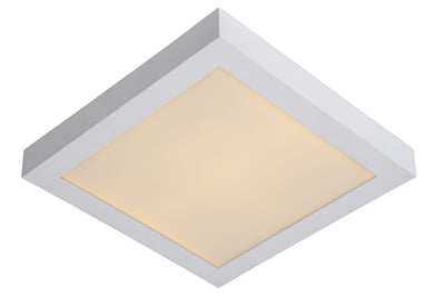 Lucide BRICE lampada da soffitto LED per bagno, dimmerabile 30W 3000K, IP44, Bianco, design quadrato moderno