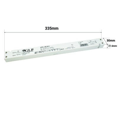 Alimentatore LED GLP 24V 150W 6.25A ultra slim driver IP20 per installazioni di illuminazione affidabili