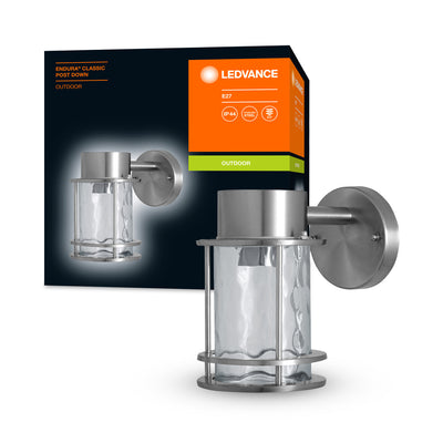 Ledvance ENDURA Classic Post Down E27 lampada da parete da esterno Acciaio Inox Vetro IP44 220-240V 60W max