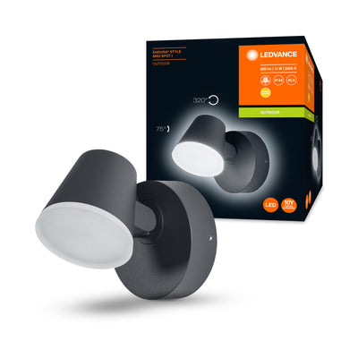 Ledvance ENDURA Style Midi Spot I lampada da parete LED 13.5W 3000K 800 lumen IP44 Grigio Scuro da esterno