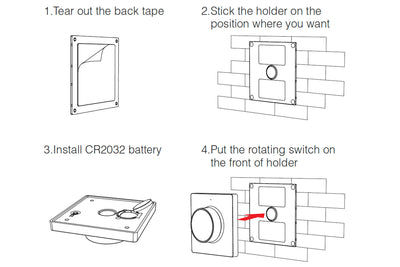 Tsong Dimmer LED wireless da parete CCT Bianco, IP20, 220-240V, CE RoHS, garanzia 5 anni