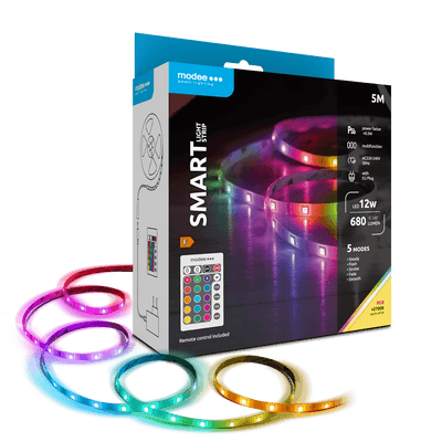 Modee LED Smart Strip 12W IP20 2700K+RGB 680 lumen 5M con telecomando