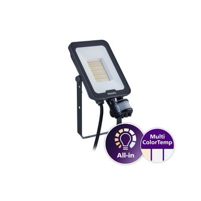 Philips LED floodlight 30W IP65 3300-3600 lumens 3000K 4000K 6500K Grey housing IK07 outdoor lighting