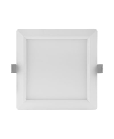 Slim LED Downlight SQ210 18W 1530 lumen 3000K Bianco Caldo, design quadrato 120° per soffitti moderni