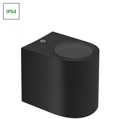 Applique da parete Spectrum LED GU10 Nero IP54 250V corpo in policarbonato 95x80x73mm per uso interno ed esterno