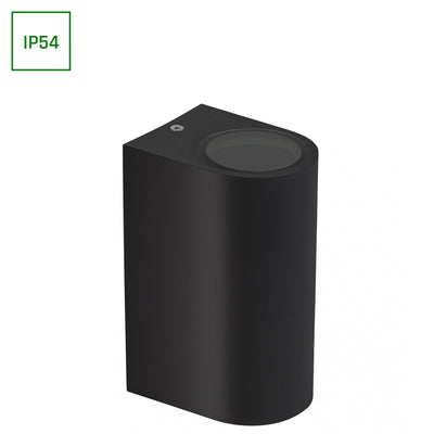 Applique da parete Spectrum LED GU10 Nera, 2x6W, 250V, IP54 Interno Esterno Bidirezionale 150x73x95mm