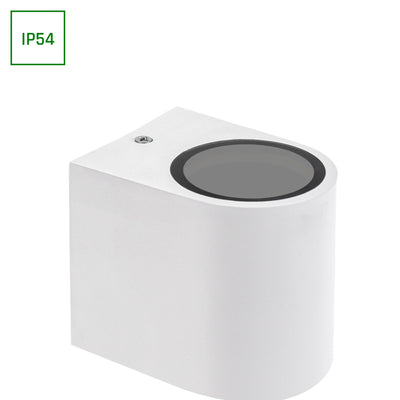 Applique a muro Spectrum LED GU10, 1 luce, 250V, IP54, corpo in policarbonato bianco 80x73x95mm per uso interno ed esterno