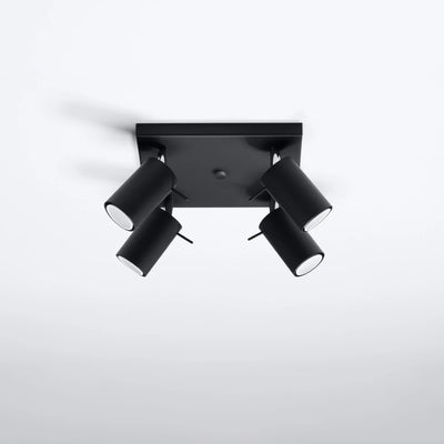 Sollux Lighting Faretto da soffitto LED RING 4xGU10, IP20, 220-240V, Alluminio Oro Opaco, CE RoHS