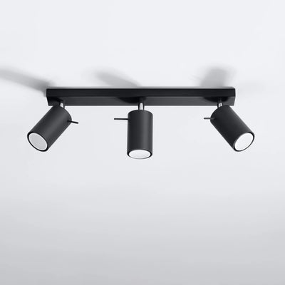 Sollux Lighting Faretto da soffitto LED RING Nero, 3xGU10, IP20, alluminio, CE RoHS
