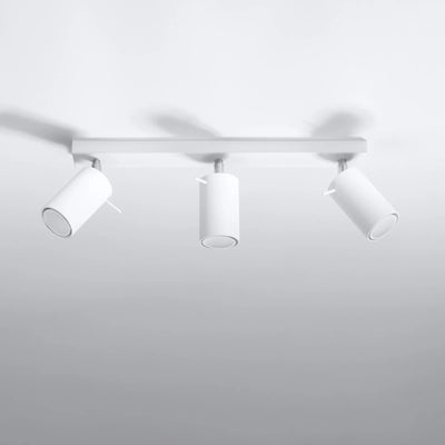 Sollux Lighting Faretto da soffitto LED con 3 attacchi GU10, IP20, 220-240V, finitura ottone dorato opaco