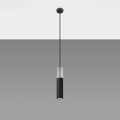 Sollux Lighting Lampada a sospensione LED Borgio Cemento Nero, 1x GU10, IP20, 220-240V, CE RoHS