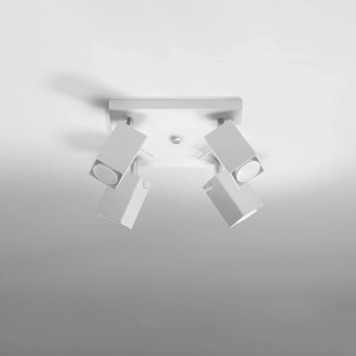 Sollux Lighting MERIDA Faretto LED da soffitto Bianco, 4 x GU10, IP20, Alluminio, 220-240V, CE RoHS