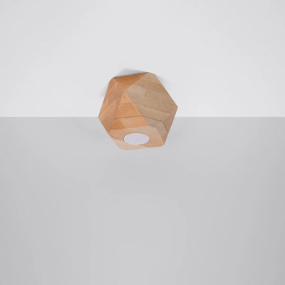 Sollux Lighting Woody 1 faretto LED da soffitto, legno naturale, IP20, 220-240V, CE RoHS, max 50W, senza sfarfallio