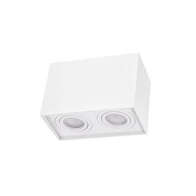 Spectrum CHLOE DUO Faretto da Soffitto Rettangolare Bianco Orientabile 2xGU10 Montaggio a Superficie IP20 Interno