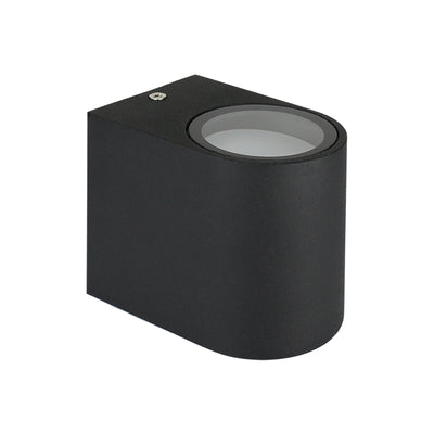 Lampada da parete LED Spectrum semitonda Nera, attacco GU10, lampada da esterno IP44 230V