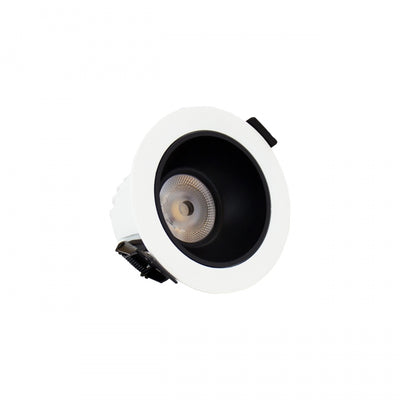 Spectrum ORBITO Faretto LED da incasso 10W 4000K 1200 lumen 230V IP44 CRI>90 UGR<19 Bianco Rotondo Riflettore Nero
