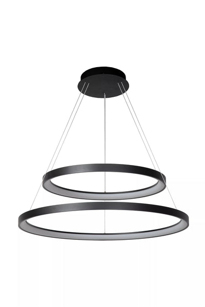 Lucide VIDAL lampada a sospensione LED Ø78cm dimmerabile 92W 2700K Nero lampada moderna