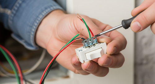 How to connect a lamp to a switch?