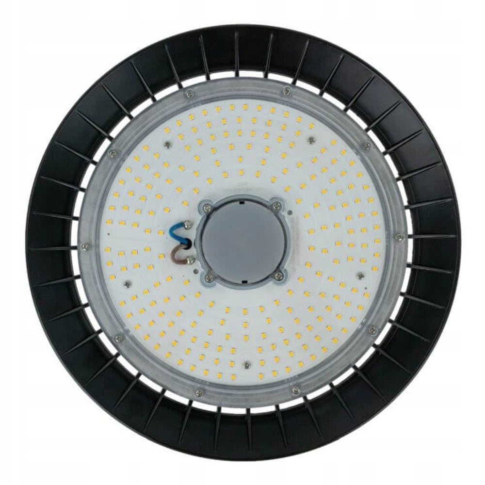 Tsong LED High Bay UFO 100W 15000 lumens 1-10V dimmable 3000K Philips chip IP20 CRI 80 CE RoHS Black