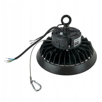 Tsong LED High Bay UFO 100W 15000 lumen Dimmerabile 1-10V 3000K CRI 80 Chip Philips IP20 CE RoHS Nero