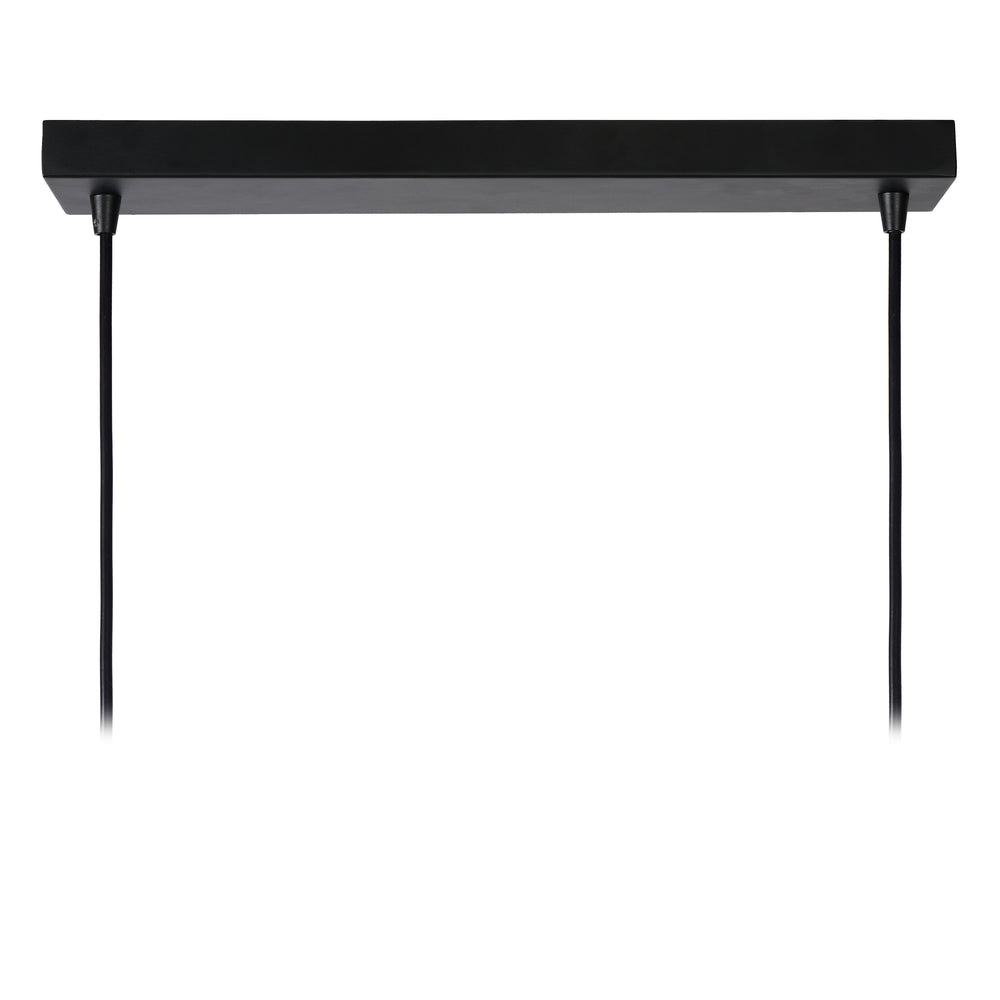 Lampada a sospensione Lucide RUBEN, 4xE27 portalampada, Nero e Ottone satinato, struttura in metallo, altezza 1520mm, dimmerabile IP20