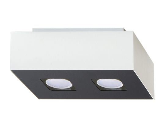 Sollux Lighting plafondspot mono 2 white LED, 50W max, 104mm length, IP20 rated