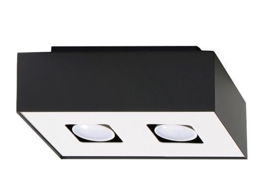 Sollux Lighting plafondspot mono 2 black LED lamp, 50W, 4000K, CRI 80-89, IP20