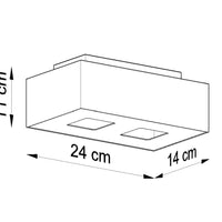 Sollux Lighting plafondspot mono 2 black LED lamp, 50W, 4000K, CRI 80-89, IP20