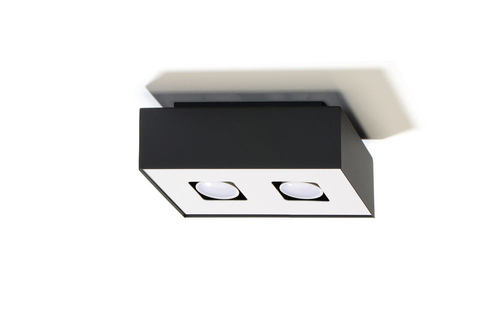 Sollux Lighting plafondspot mono 2 black LED lamp, 50W, 4000K, CRI 80-89, IP20