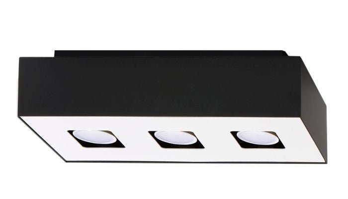 sollux lighting plafondspot mono 3 black LED, 50W, 104mm length, IP20, 220-240V