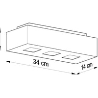 sollux lighting plafondspot mono 3 black LED, 50W, 104mm length, IP20, 220-240V