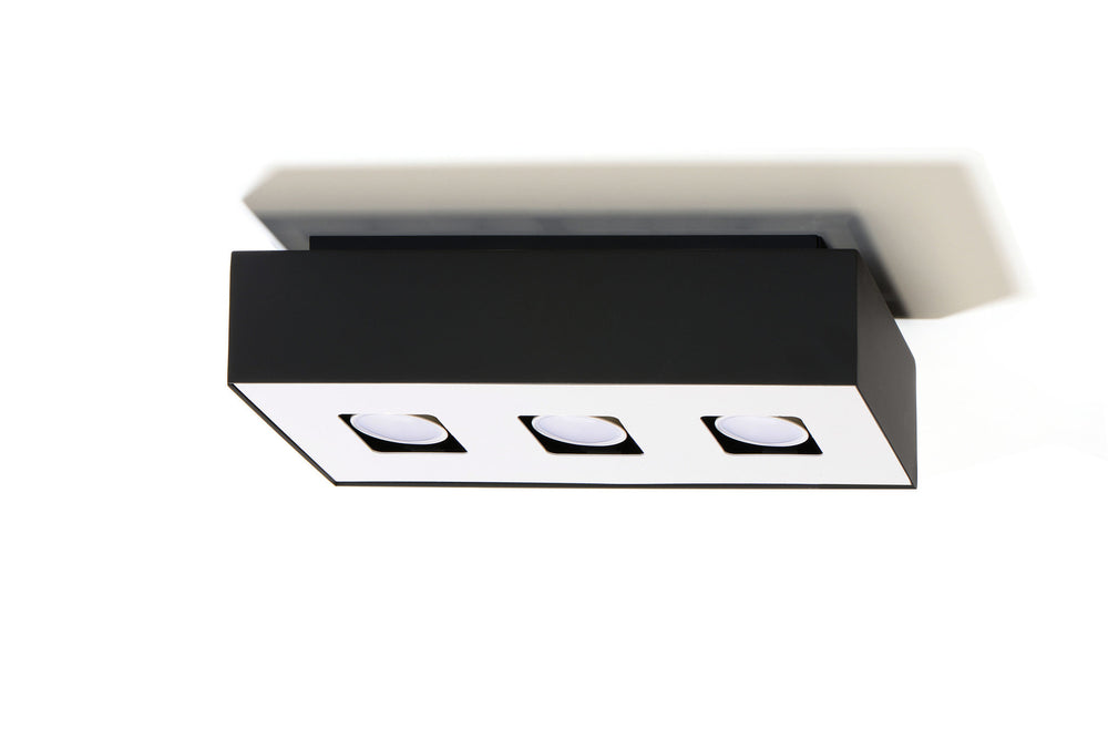 sollux lighting plafondspot mono 3 black LED, 50W, 104mm length, IP20, 220-240V