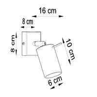 Sollux Lighting LED wall lamp RING white 50W 220-240V IP20 104mm