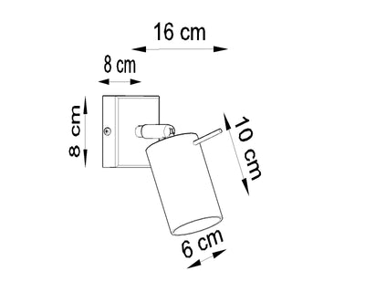 Sollux Lighting LED wall lamp RING white 50W 220-240V IP20 104mm