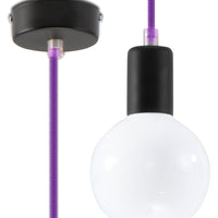 Sollux Lighting hanglamp edison violet LED lamp 220-240V IP20