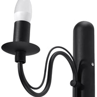 Sollux Lighting minerwa black wall LED light 104mm 50W IP20