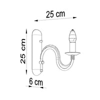 Sollux Lighting minerwa black wall LED light 104mm 50W IP20