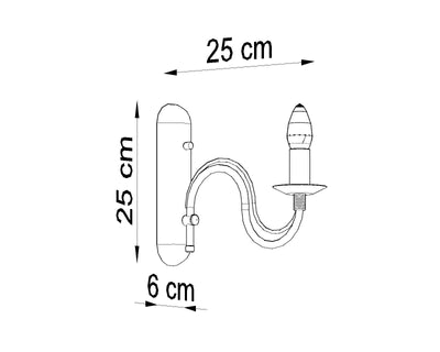 Sollux Lighting minerwa black wall LED light 104mm 50W IP20