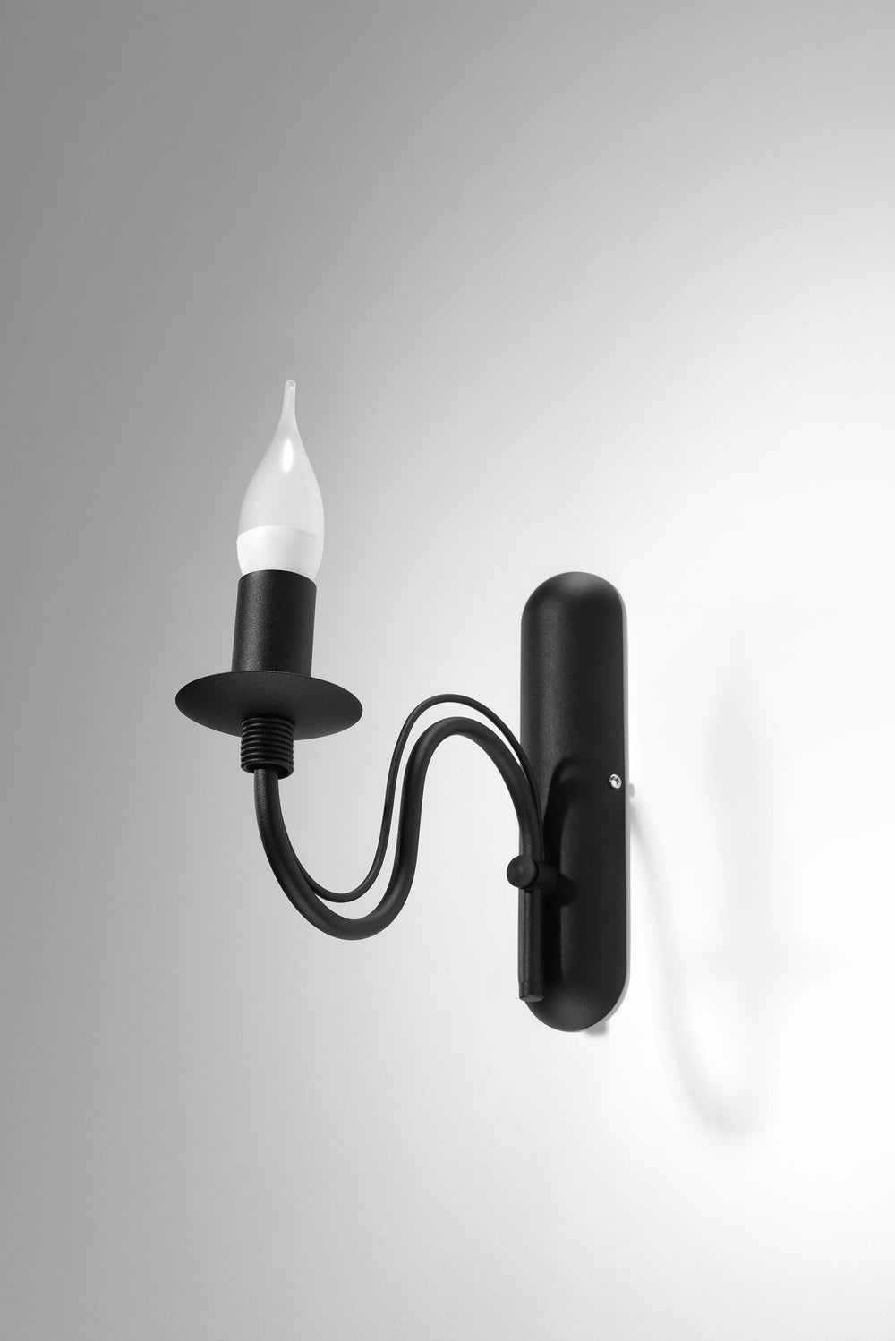 Sollux Lighting minerwa black wall LED light 104mm 50W IP20