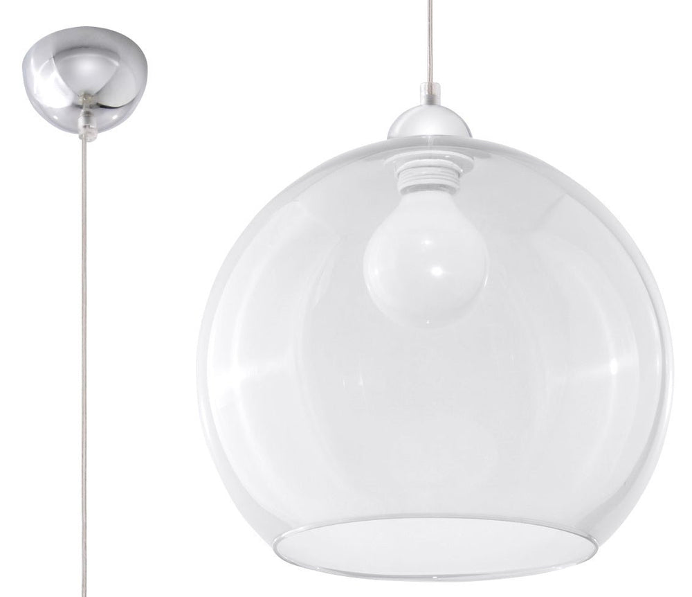 Sollux Lighting hanglamp ball transparent LED 50W 220-240V AC 104mm 80-89 CRI