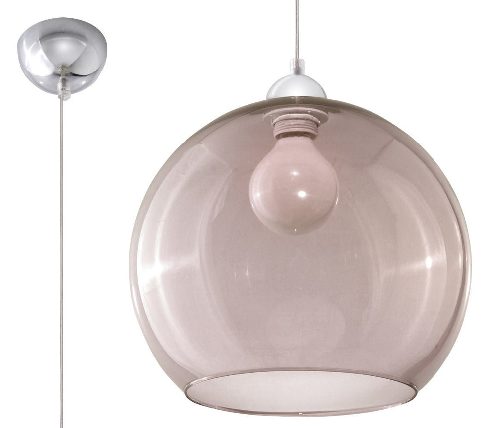 Sollux Lighting LED pendant lamp BALL graphite 50W IP20 aluminum steel