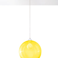 Sollux Lighting hanglamp BALL geel, LED, 220-240V, mat goud finish