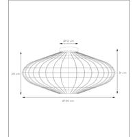 Lucide MAGALI ceiling light, 1xE27, 40W max, Scandinavian rattan and metal, Ø56cm, IP20, Natural finish
