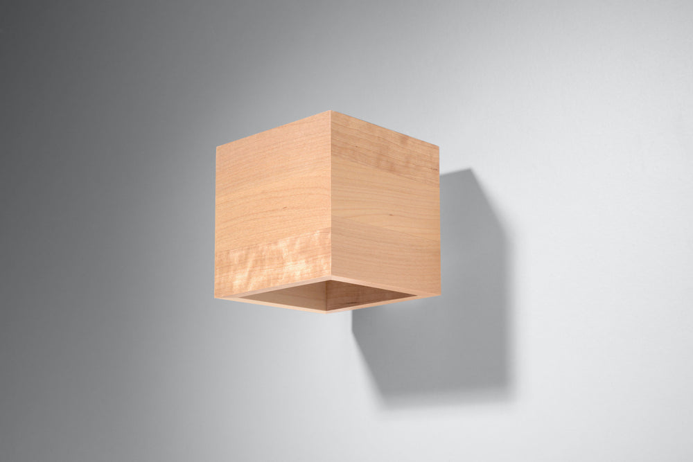 Sollux Lighting Wandlamp QUAD Tsong, wood finish LED, 50W, 220-240V, CRI 80+, IP20, CE certified