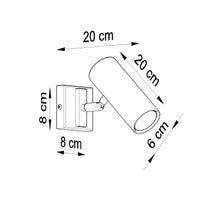 Direzione white wall lamp by Sollux Lighting with 50W LED capability