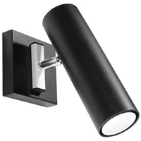 Sollux Lighting direzione black wall lamp, 220-240V LED, IP20, 80 CRI, 50W max