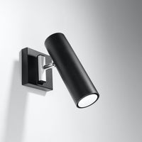 Sollux Lighting direzione black wall lamp, 220-240V LED, IP20, 80 CRI, 50W max